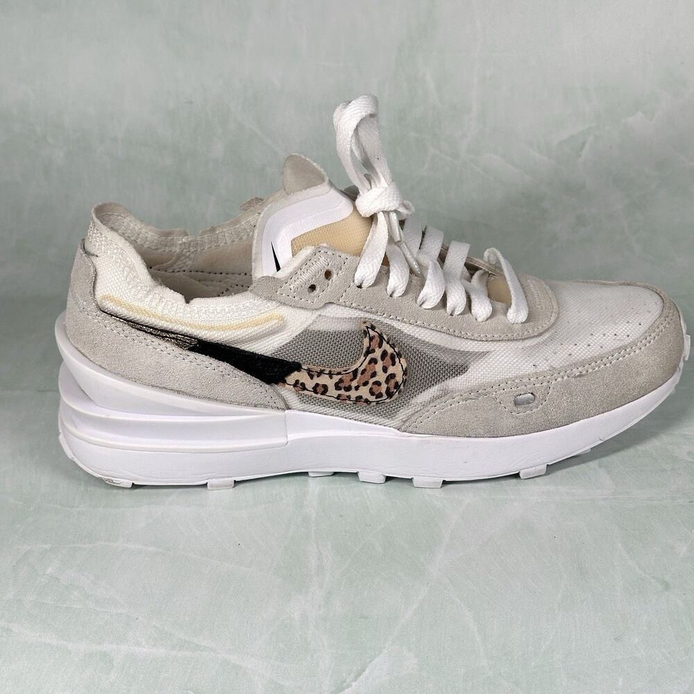 Nike Shoes Women’s Size 7.5 Waffle One SE Leopard White Sneakers DJ9776-100 - Picture 9 of 15
